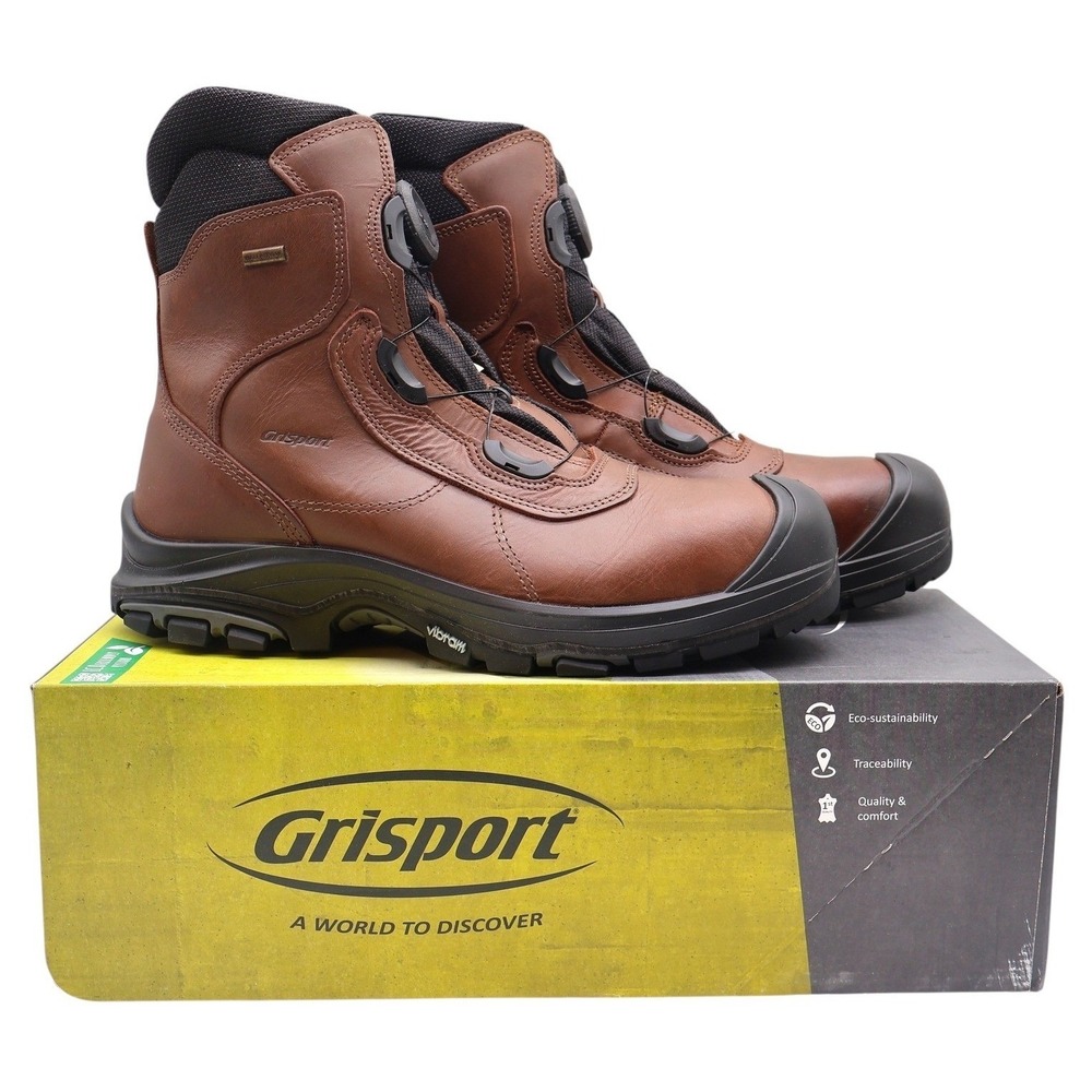 Grisport BOA Constructor Safety Boots Men 11 Brown Leather Waterproof 74693CD11K